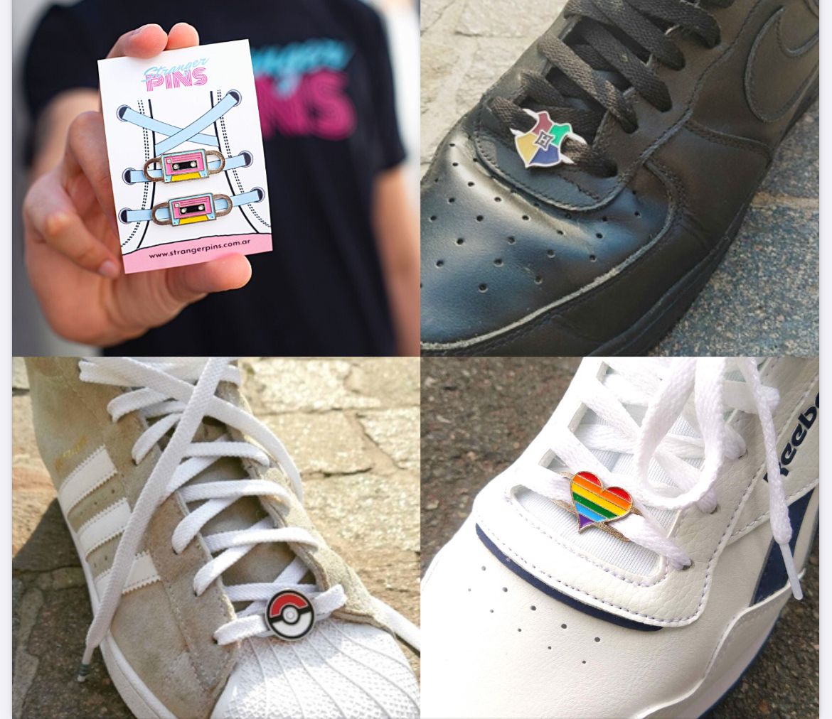 Lacelocks y llaveros metálicos personalizados · Stranger Pins